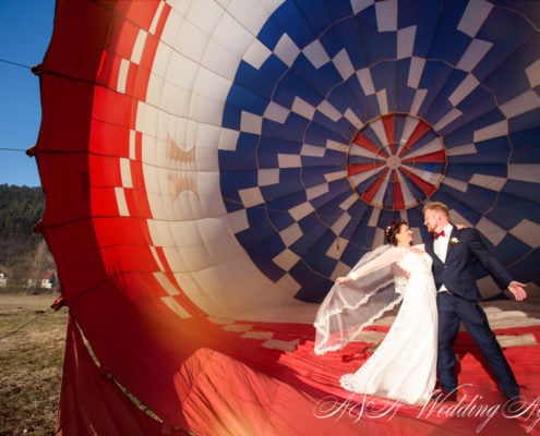 Wedding in a hot air balloon in Czech Republic