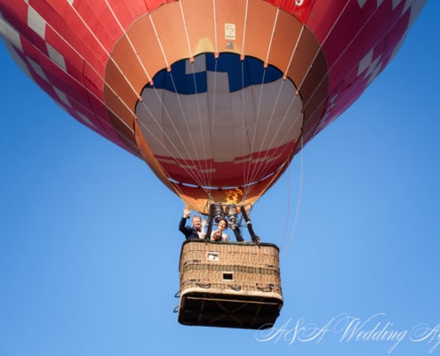 Wedding in a hot air balloon in Czech Republic